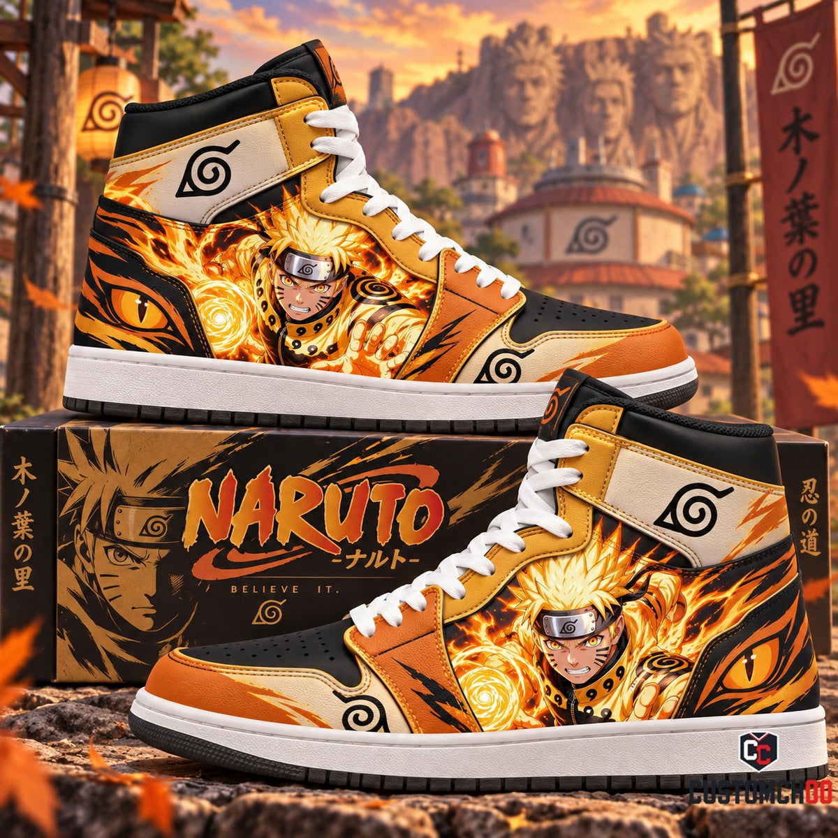 Uzumaki Naruto High Top Sneakers — Naruto Inspired Fan Shoes