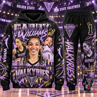 MVP Golden State Valkyries Women’s Basketball Fan Set — Hoodie & Sweatpants | WNBA Champions