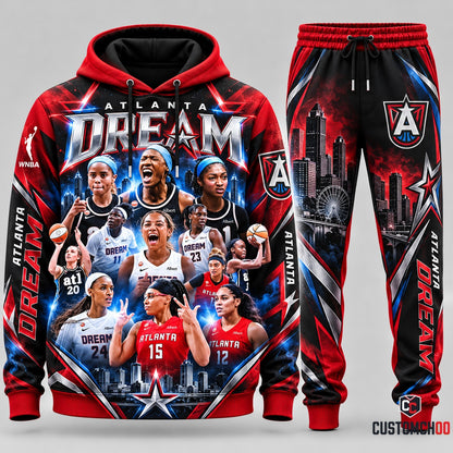 Atlanta Dream Angel Reese hoodie and sweatpants fan set - Style 05