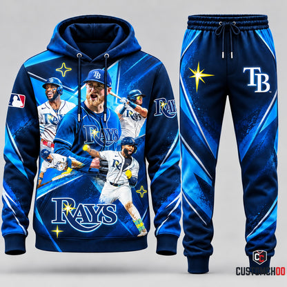 Tampa Bay Rays Baseball hoodie and sweatpants fan set - Style 01