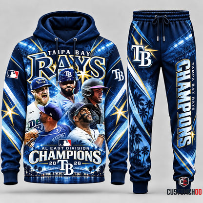 Tampa Bay Rays Baseball hoodie and sweatpants fan set - Style 02