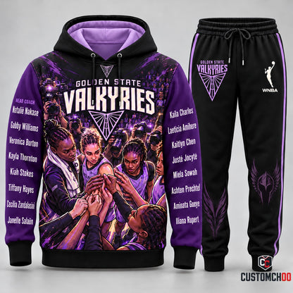 Comic Golden State Valkyries Women’s Basketball Fan Set — Hoodie & Sweatpants | WNBA Champions 2026