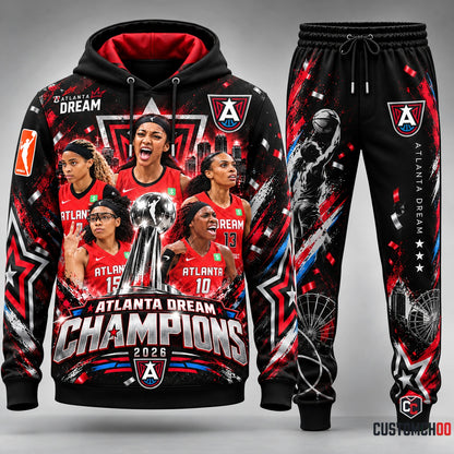 Atlanta Dream 2026 WNBA basketball hoodie and sweatpants tracksuit – Style 02 - Atlanta Dream Design 2