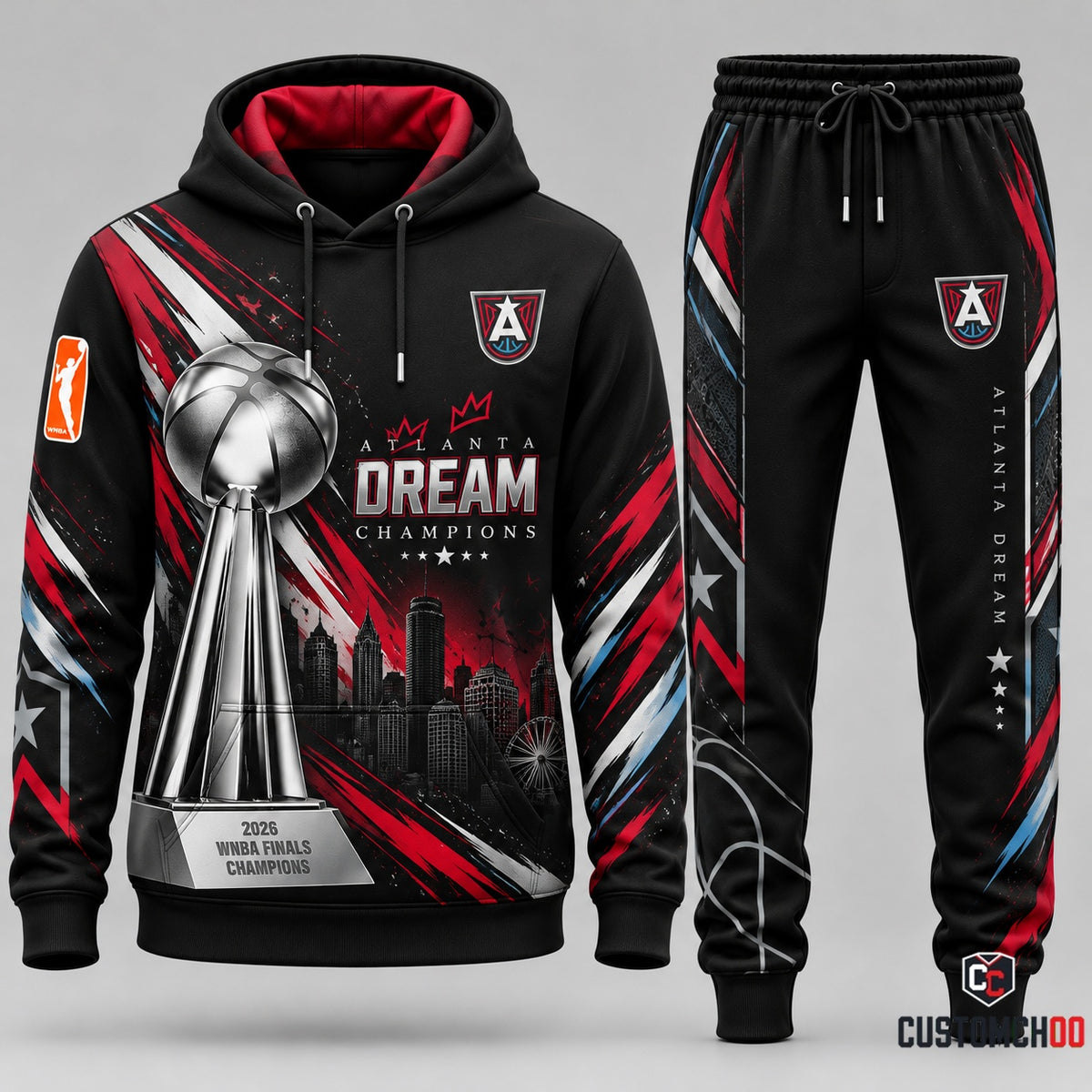 Atlanta Dream 2026 WNBA basketball hoodie and sweatpants tracksuit – Style 04 - Atlanta Dream Design 4