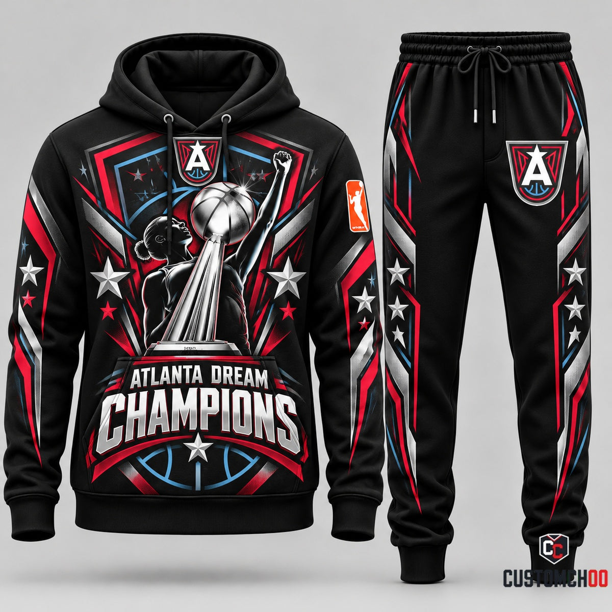 Atlanta Dream 2026 WNBA basketball hoodie and sweatpants tracksuit – Style 06 - Atlanta Dream Design 6