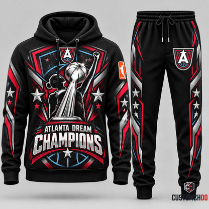 Atlanta Dream 2026 WNBA basketball hoodie and sweatpants tracksuit – Style 06 - Atlanta Dream Design 6